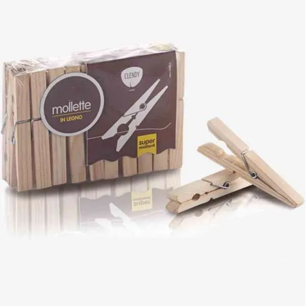 CLENDY Clendy Mollette in Legno - 16pz - MegaPrezzo