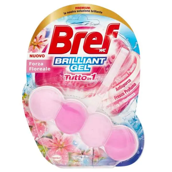 BREF Bref WC Brilliant Gel Tutto in 1 - Forza Floreale - MegaPrezzo