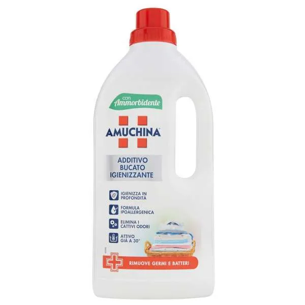 AMUCHINA Amuchina Bucato Additivo Igienizzante con Ammorbidente - 1000ml - MegaPrezzo