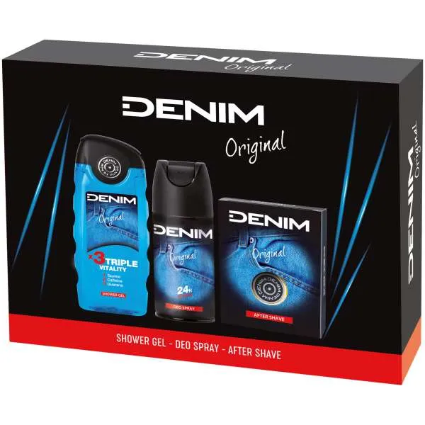 DENIM Denim Original Cofanetto con After Shave Shower Gel e Deodorante - MegaPrezzo