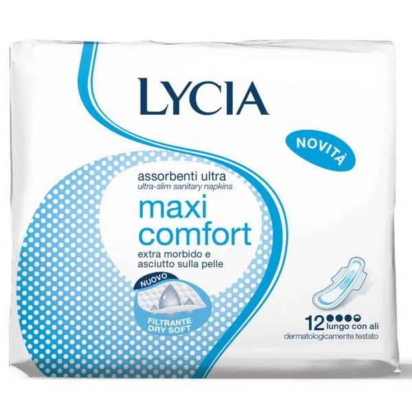 LYCIA Lycia Assorbenti Ultra Maxi Comfort con Ali - 12pz - MegaPrezzo