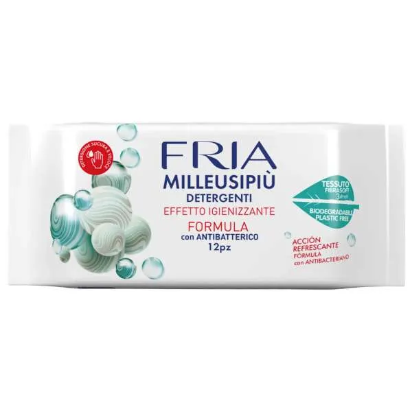 FRIA Fria Salviettine Detergenti Milleusi 12pz - Antibatterico - MegaPrezzo