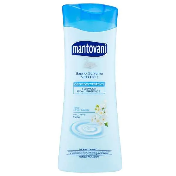 MANTOVANI Mantovani Bagnoschiuma Neutro Talco e Fiori Bianchi - 400ml - MegaPrezzo
