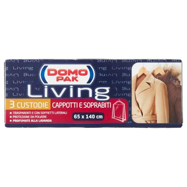 DOMOPAK Domopak Custodia Cappotti e Soprabiti 65x140 - 3pz - MegaPrezzo