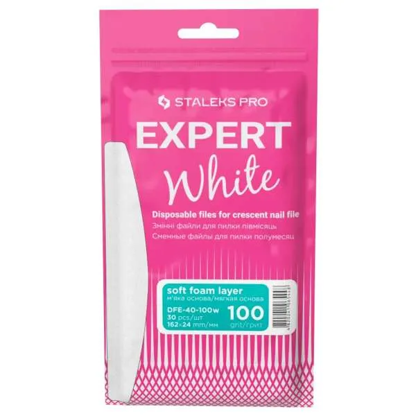STALEKS PRO Staleks Pro Lime Ricambio Expert 40 Bianco Mezzaluna 30pz - Soft 100 - MegaPrezzo