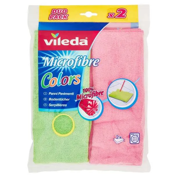 VILEDA Vileda Panno Pavimento Microfibra Colors - 2pz - MegaPrezzo