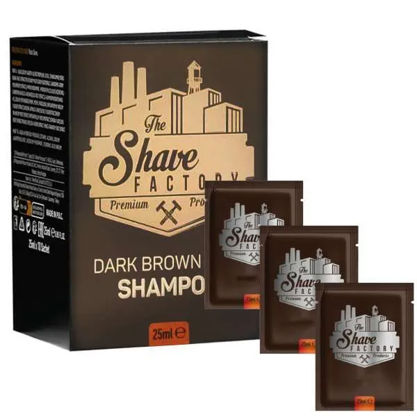 THE SHAVE FACTORY The Shave Factory Shampoo Colorante 10x25ml - Marrone Scuro - MegaPrezzo