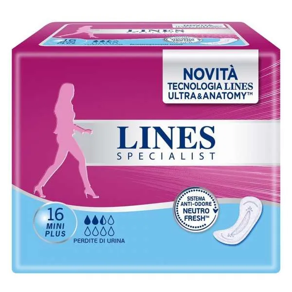 LINES Lines Specialist Assorbenti Mini Plus - 16pz - MegaPrezzo