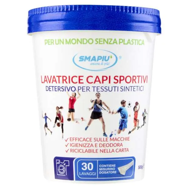 SMAPIU Smapiu Detersivo Lavatrice Capi Sportivi Sintetici - 500gr - MegaPrezzo
