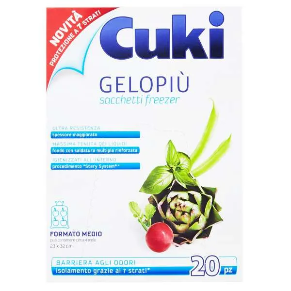 CUKI Cuki Sacchetti Freezer 20pz - Medio 23x32cm - MegaPrezzo