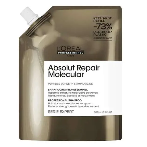 LOREAL PROFESSIONNEL Loreal Expert Absolut Repair Molecular Shampoo Riparatore - Ricarica 500ml - MegaPrezzo