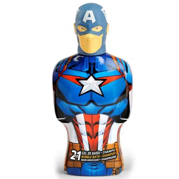 KIDSOAP Avenger Capitan America 3D Shower Gel 2in1 per Bambini - 350ml - MegaPrezzo