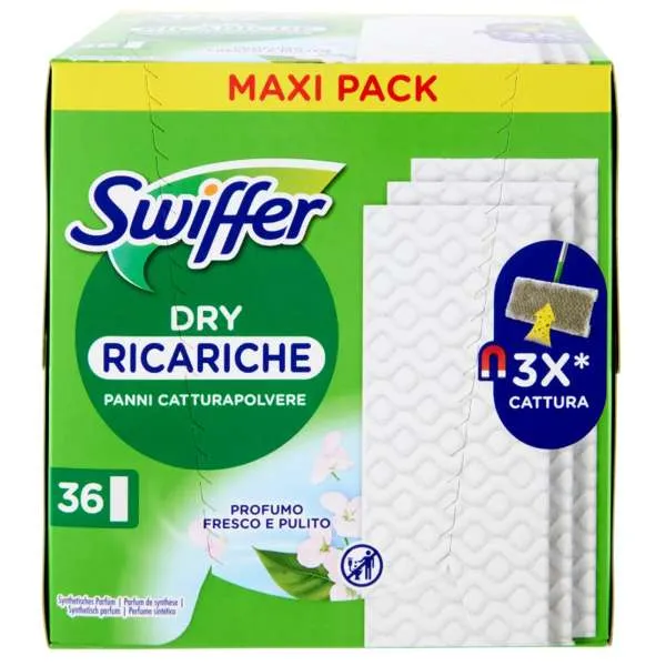 SWIFFER Swiffer Dry Panni Catturapolvere - 36pz - MegaPrezzo