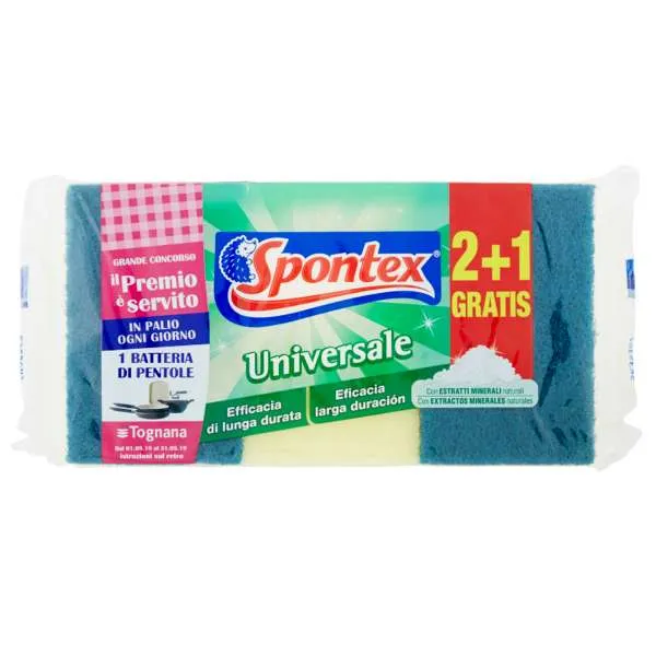 SPONTEX Spontex Spugna Abrasiva Universale - 3pz - MegaPrezzo