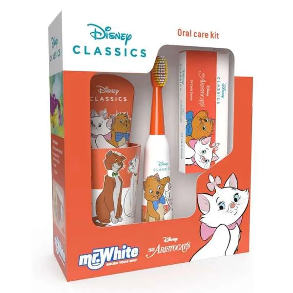 MR WHITE Aristogatti Cofanetto Igiene Dentale per Bambini - MegaPrezzo