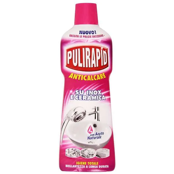 PULIRAPID Pulirapid Detergente Inox e Ceramica 750ml - Aceto Naturale - MegaPrezzo