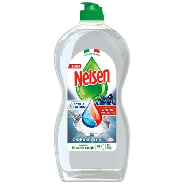 NELSEN Nelsen Detersivo Piatti 850ml - Carboni Attivi - MegaPrezzo