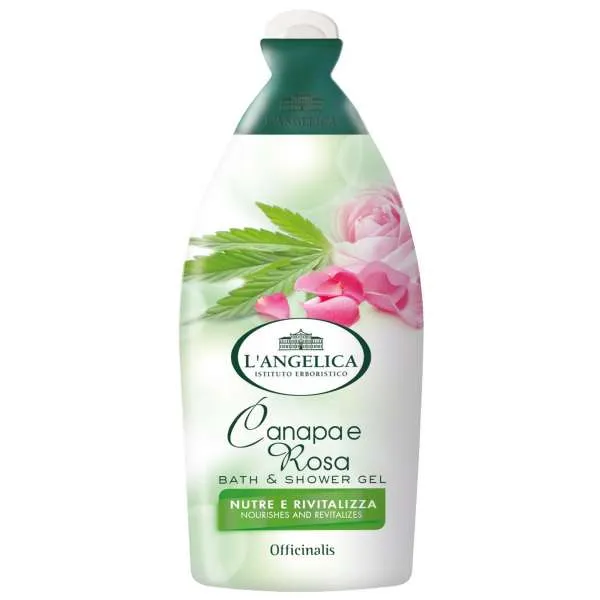 L'ANGELICA L'Angelica Bagnoschiuma 450ml - Canapa e Rosa - MegaPrezzo
