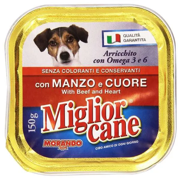MORANDO Migliorcane Patè 150gr - Manzo e Cuore - MegaPrezzo