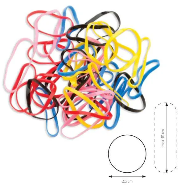 XANITALIA Rubber Elastici Capelli Big Band 40pz - Color - MegaPrezzo