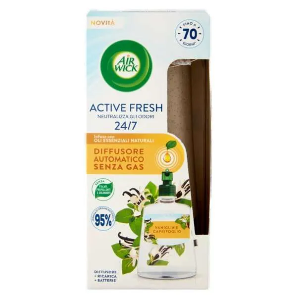 AIR WICK Air Wick Active Fresh Diffusore e Ricarica - Vaniglia e Caprifoglio - MegaPrezzo