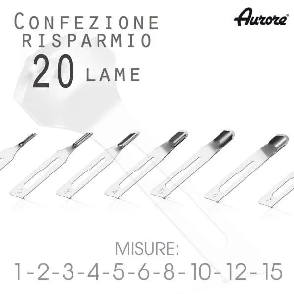 AURORE Aurore Lame Sgorbia Kit - 20pz - MegaPrezzo