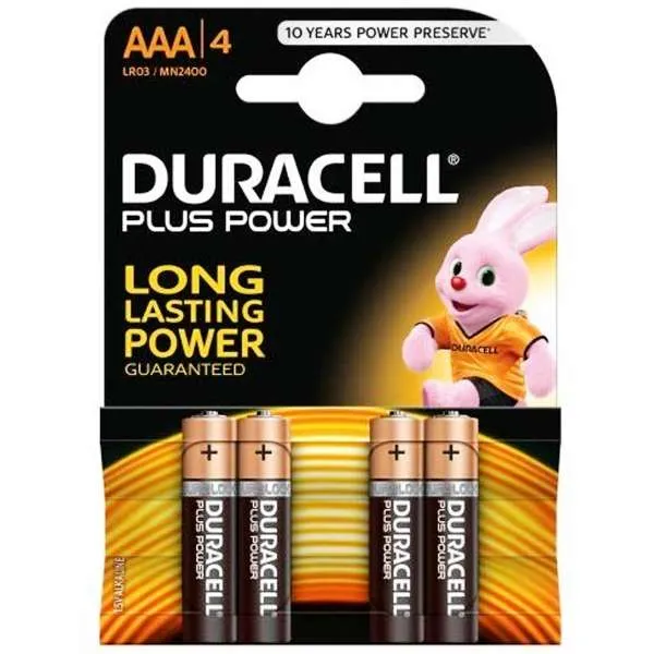 DURACELL Duracell Power Plus Pile Mini Stilo - 4pz - MegaPrezzo