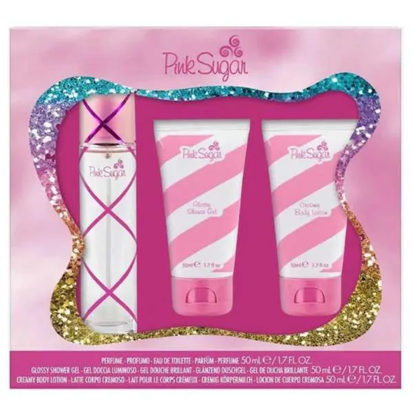 AQUOLINA Aquolina Cofanetto Pink Sugar Profumo EDT ShowerGel e Body Lotion - MegaPrezzo