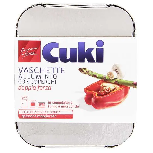 CUKI Cuki Vaschette Alluminio 3pz - 4 Porzioni - MegaPrezzo