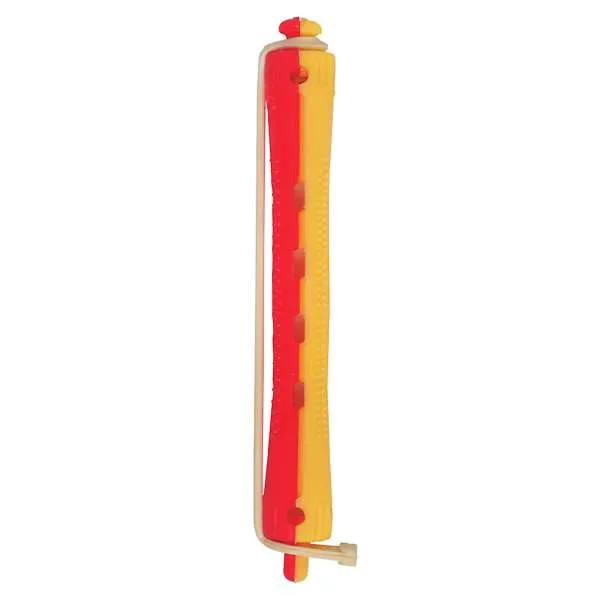 XANITALIA Bigodini Permanente Forati Lunghi 12pz - 9mm Rosso/Giallo - MegaPrezzo
