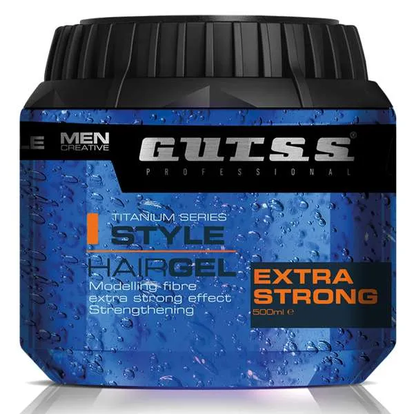 GUTSS Gutss Titanium Style Hair Gel 500ml - Extra Strong - MegaPrezzo