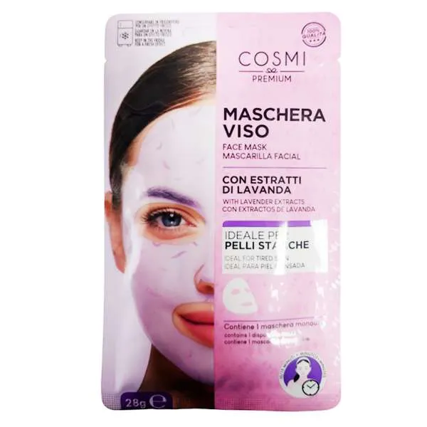 COSMI ITALIA Cosmi Maschera Viso in Tessuto - Estratti di Lavanda - MegaPrezzo
