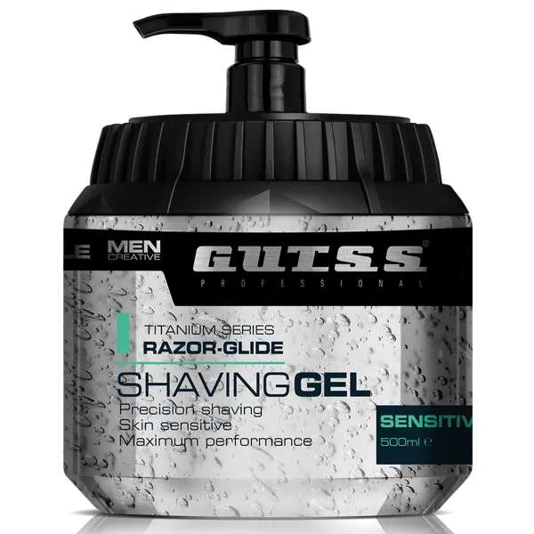 GUTSS Gutss Titanium Shaving Gel da Barba 500ml - Sensitive - MegaPrezzo