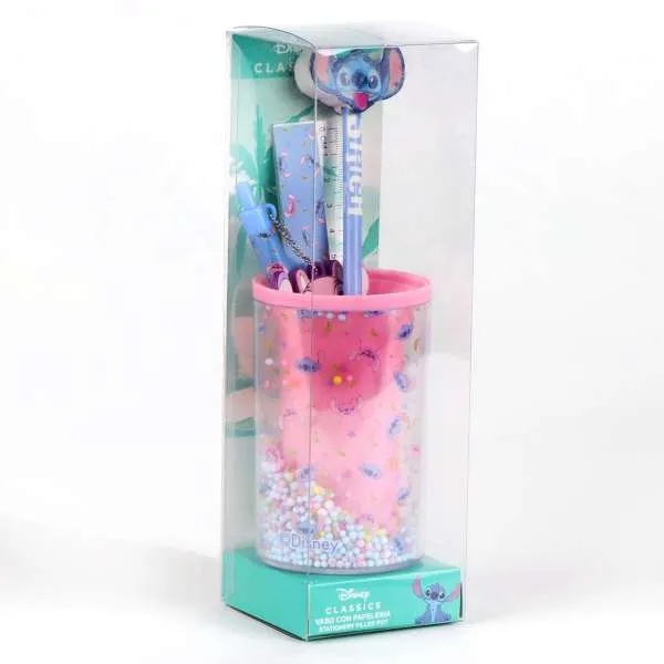 KIDSOAP Stitch Set Portapenne con Matita Penna e Righello - MegaPrezzo