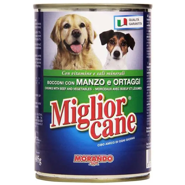 MORANDO Migliorcane Bocconcini 405gr - Manzo e Ortaggi - MegaPrezzo