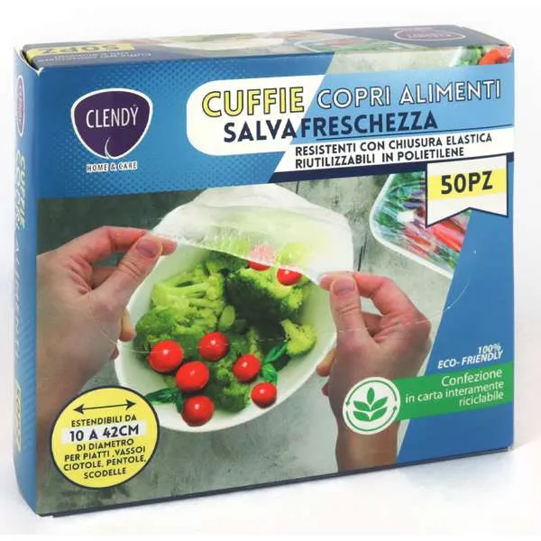 CLENDY Clendy Cuffie Copri Alimenti - 50pz - MegaPrezzo