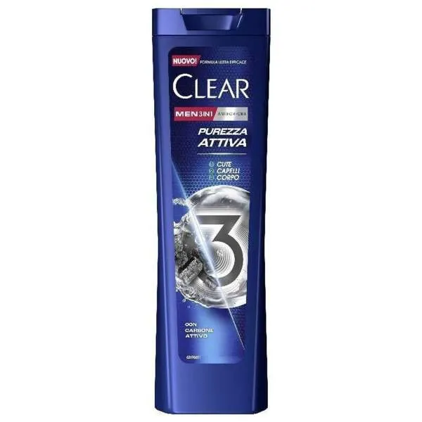 CLEAR Clear 3in1 Shampoo 225ml - Purezza Attiva - MegaPrezzo