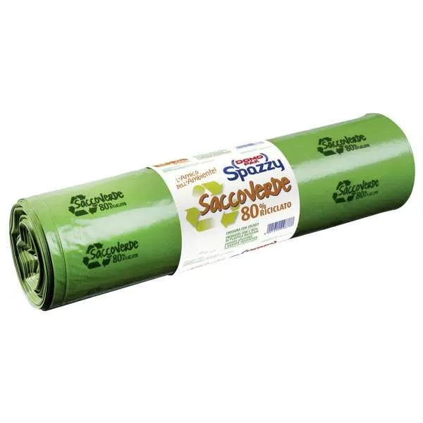 DOMOPAK Domopak Spazzy SaccoVerde Pattumiera Laccio 10pz - 110 Litri - MegaPrezzo