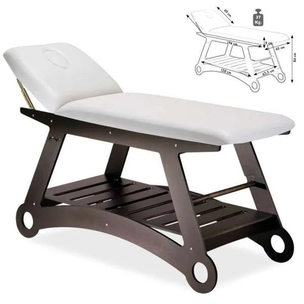 ELETTROBEAUTY Lettino Massaggio Ivy Wenge 1 Snodo e Portarotolo - MegaPrezzo