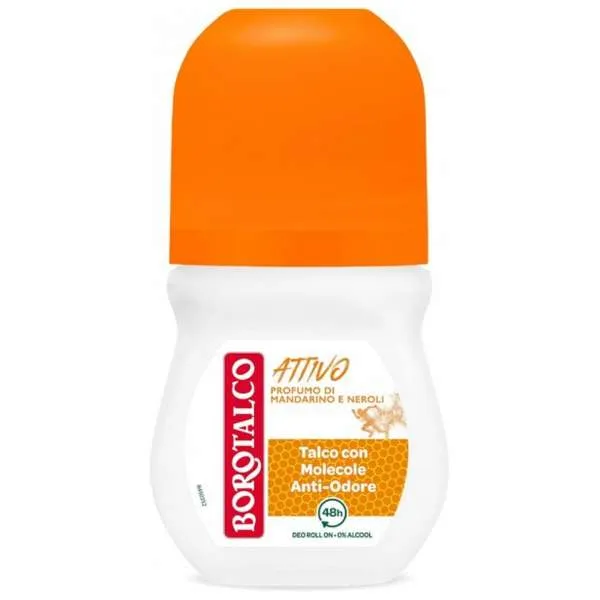 BOROTALCO Borotalco Deodorante Roll-On Attivo Mandarino - 50ml - MegaPrezzo
