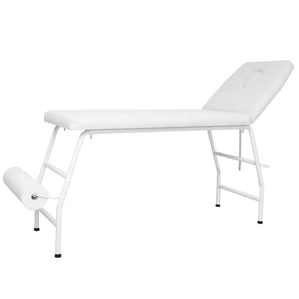 ELETTROBEAUTY Lettino Massaggio LE120 Manu 1 Snodo e Portarotolo - Bianco - MegaPrezzo
