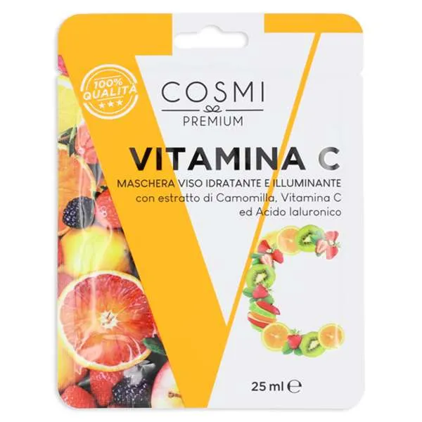 COSMI ITALIA Cosmi Maschera Viso in Tessuto - Vitamina C - MegaPrezzo