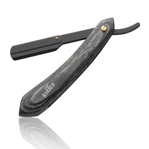 XANITALIA The Barber Rasoio Wood Carbon Mezza Lama Intercambiabile - MegaPrezzo