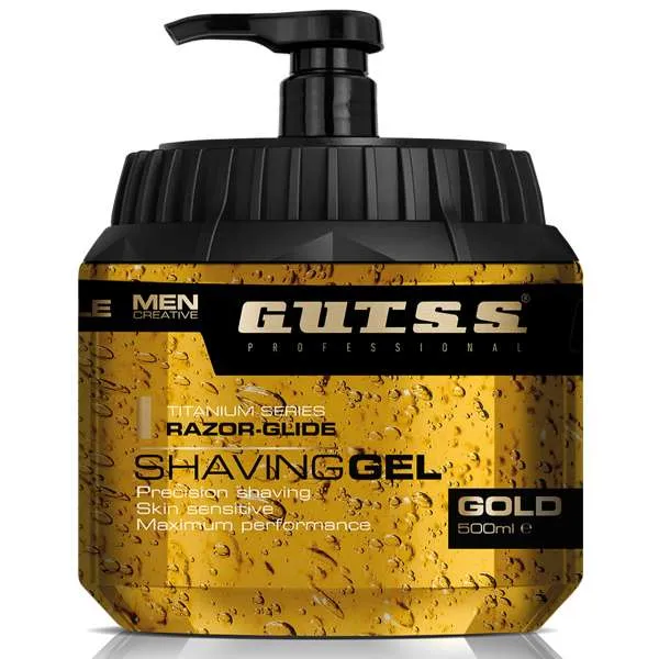 GUTSS Gutss Titanium Shaving Gel da Barba 500ml - Gold - MegaPrezzo