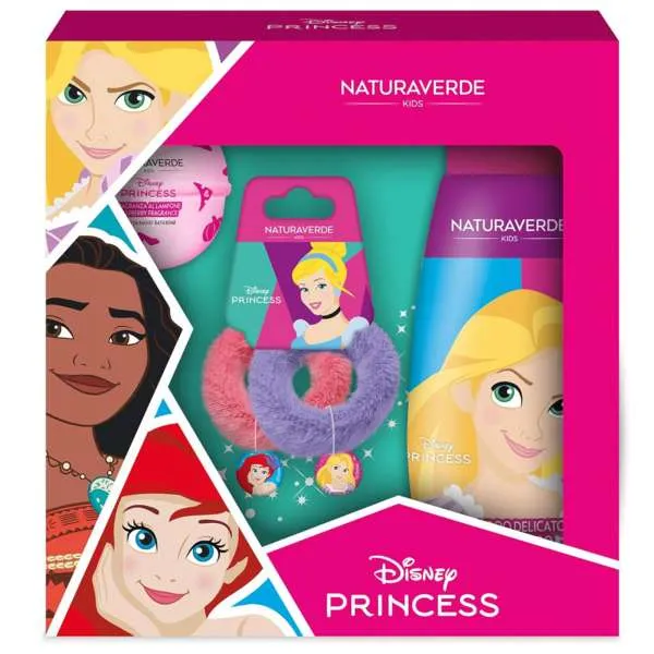 NATURAVERDE Princess Cofanetto con Shampoo Bomba da Bagno ed Elastico - MegaPrezzo