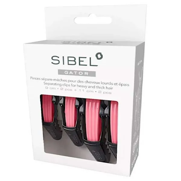 SIBEL Sibel Gator Pinze Clip Separa Ciocche 9cm e 11cm Rosa - 4pz - MegaPrezzo