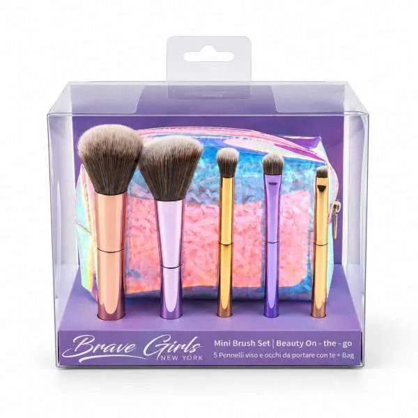 BRAVE GIRLS Brave Girls Cofanetto Beauty on the Go con 5 Pennelli Viso e Occhi - MegaPrezzo