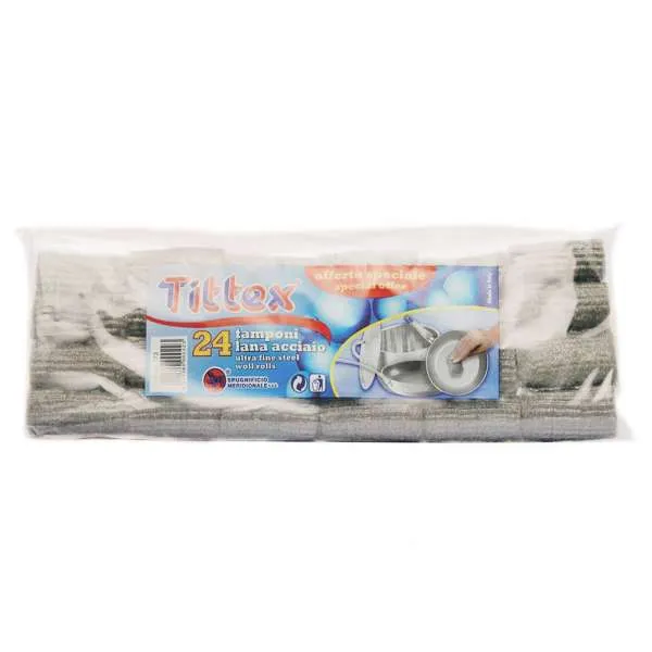TITTEX Tittex Tamponi Lana Acciaio - 24pz - MegaPrezzo