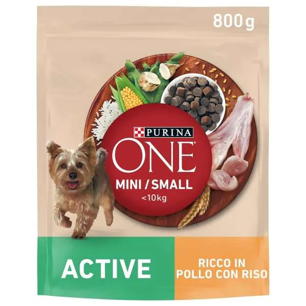 PURINA Purina One Cane Active Mini Crocchette 800gr - Pollo e Riso - MegaPrezzo