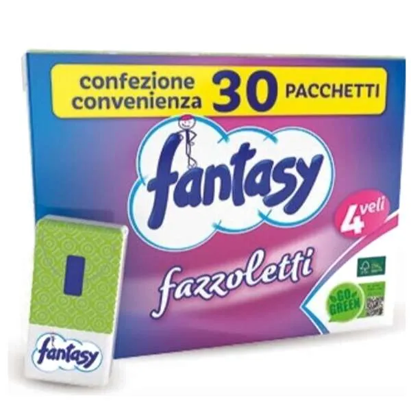 FANTASY PREMIUM Fantasy Fazzoletti Super Morbidi 4 Veli - 30pz - MegaPrezzo